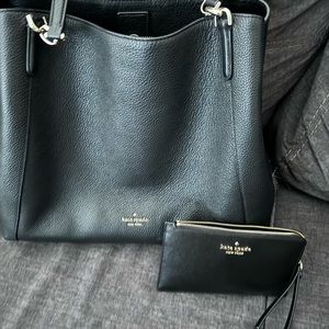 Kate Spade leather triple compartment shoulder bag